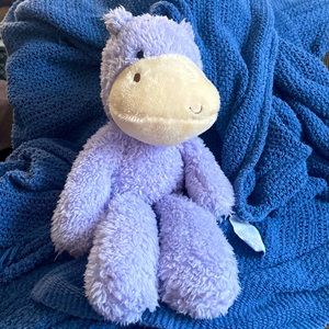 Gund brand Fuzzy purple hippo